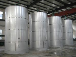 China Capacity 10T - 120T Stainless Steel Tanks Large Outdoor Storage Tank ISO9001 wholesale