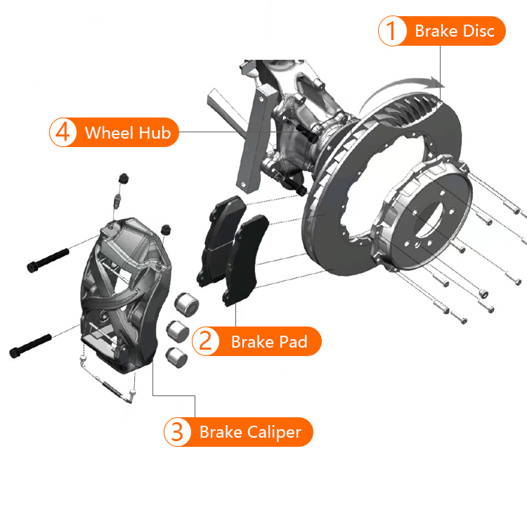 43018-SDC-A00 43018-SDG-A00 Auto Brake Calipers Hon-da Accord VII CL CN