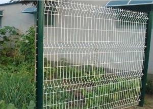 China 3D Curved 50*200mm Peach Post Fence Galvanized PE Coating wholesale