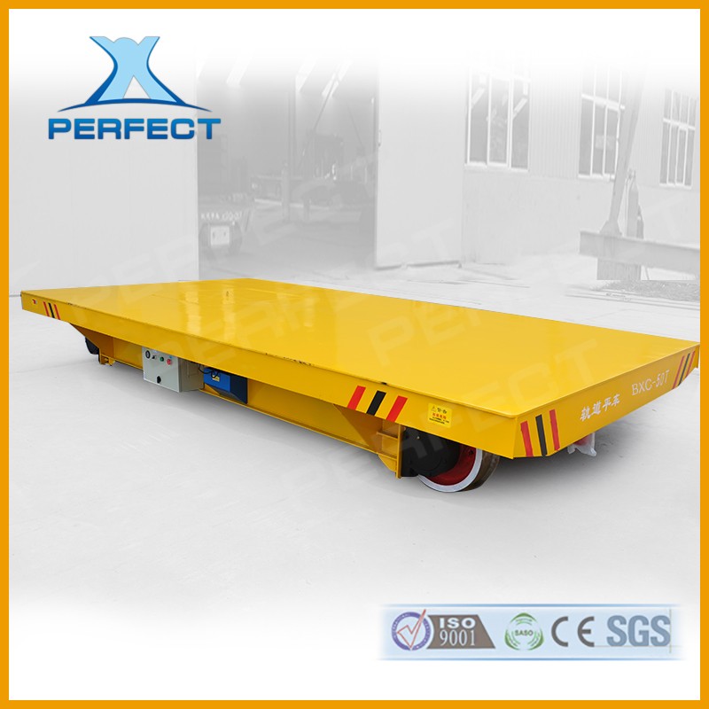 battery electric rail carts for material handling transformers