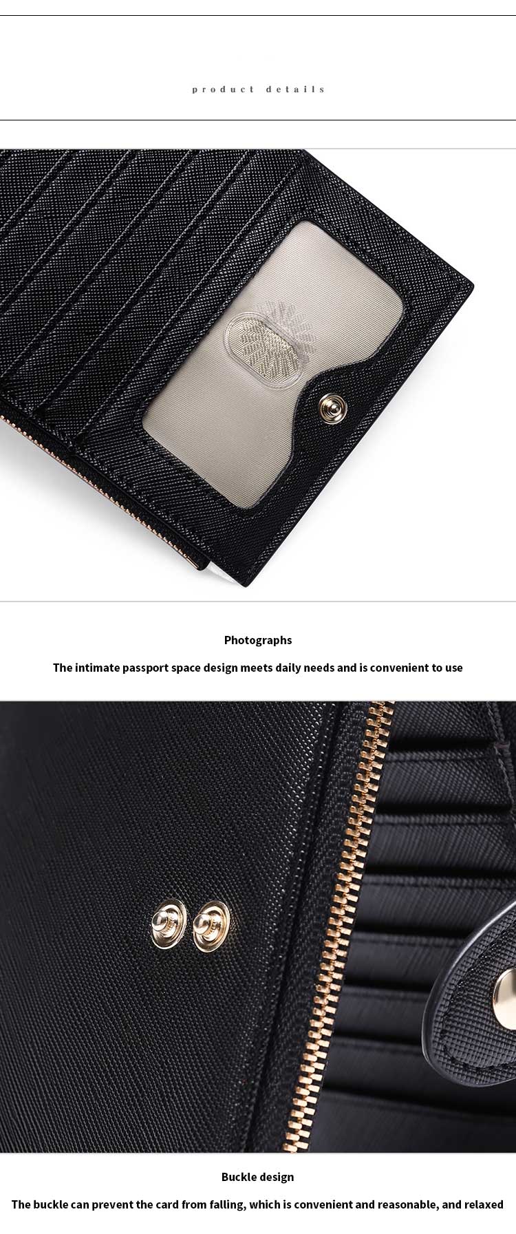 PU Saffiano Leather Long CardSlot Money Case Multi-Function RFID Blocking Bifold Wallet