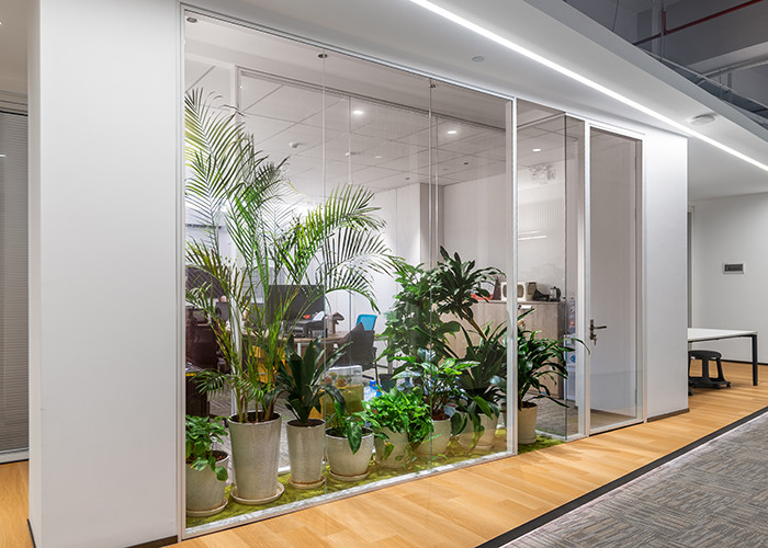 Open-Plan Partitioning Systems 90 series Frameless Glass Partition for office division