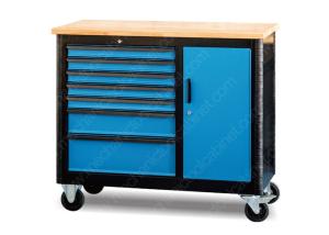 China Garage Metal Shop Steel Industrial Mobile Workstation Heavy Duty Superior 5 inch Wheels wholesale