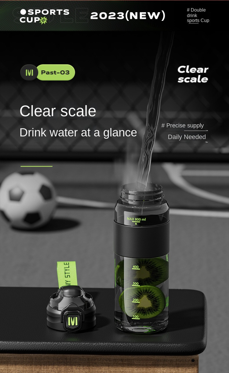 Lightweight 700ml 900ml Space Men And Women Sports Large Workout Water Bottle With Straw Outdoor Rock Climbing Water Bottle Easy To Carrry
