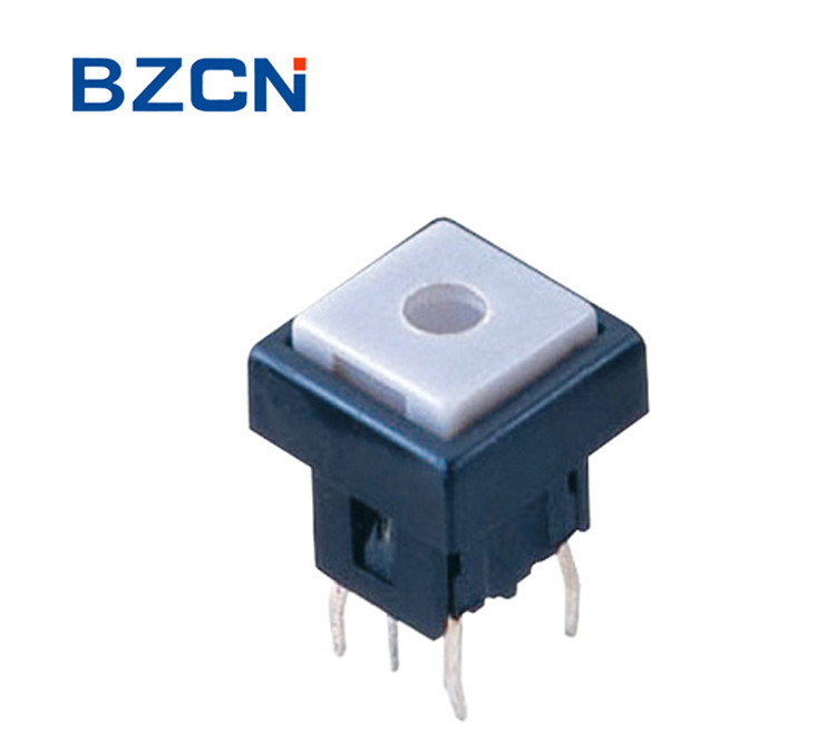 White Cap Button Illuminated Tactile Switch 50mA Rating Momentary Operation​