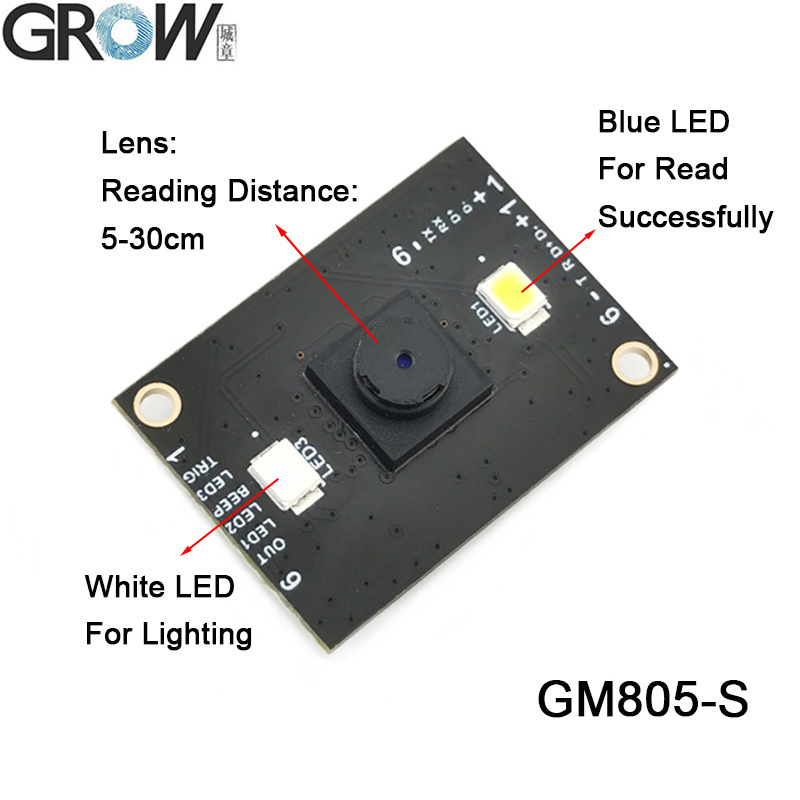 Grow GM805 Series DC5V USB/Ttl232 Barcode Scanner 1d/2D Qr Bar Code Reader