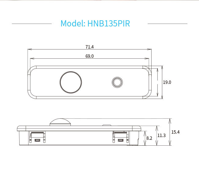 HNB135PIR Bluetooth PIR Motion Sensor Via Slivair Bluetooth App For Troffer / LED Panel