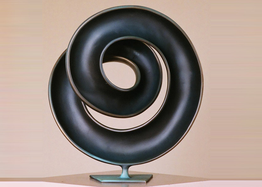 Indoor Ribbon Bronze Lawn Statues , Abstract Bronze Sculptures WS-C038