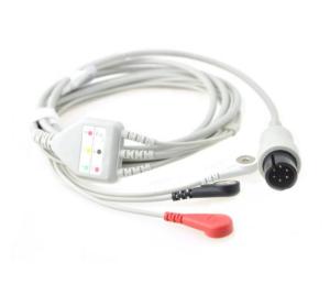 China Biocare 5 Lead ECG Lead Cable Copper Conductor Material Medical Grade TPU Jacket wholesale
