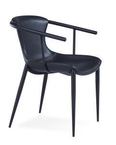 China Modern Metal Wood 51x60x80cm Black Painted Dining Chairs wholesale