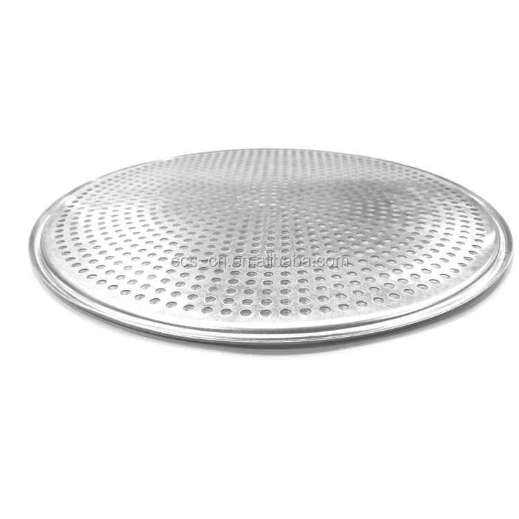 11 inch perforated round punched pizza pan with holes baking tray aluminum pizza pan tray bandejas para panaderia