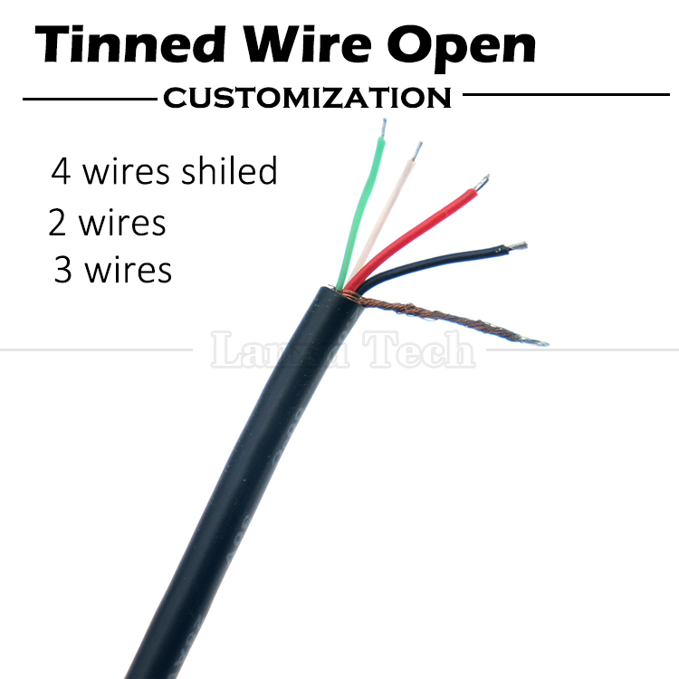 Custom Manufacture USB A Male to Stripped Bare Wire Open End Pigtail Cable