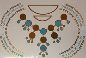 China Blue Metallic foil tattoo wholesale