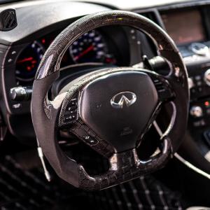 China Infiniti Series OEM Carbon Fiber Steering Wheel With Sport Design Style wholesale
