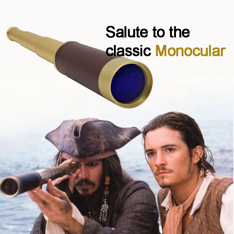 25x30 Pirate Monocular Kids Toy Telescope For outdoor Camping Bird Watching