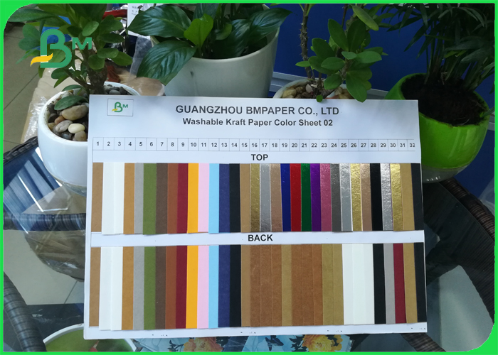 0.5mm Washable Gold / Blue / Red / Black / White / Silver Color Kraft Paper 
