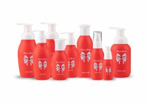China Red Personal Care Skin Care 280ml Plastic Cosmetic Bottles wholesale