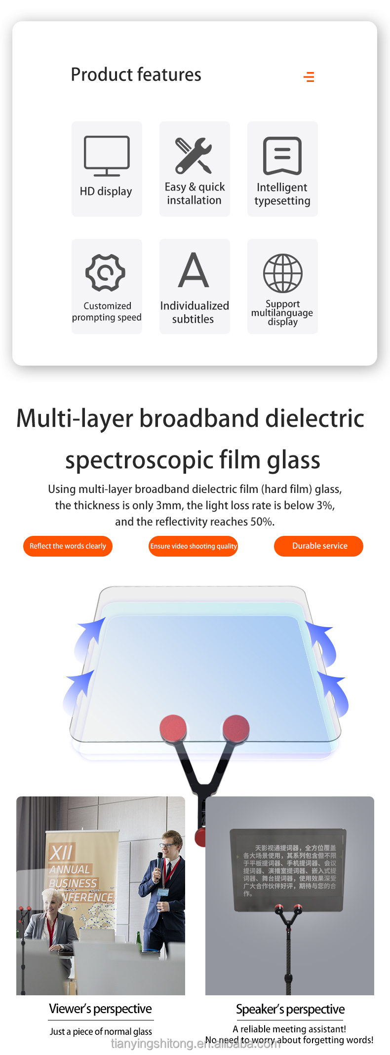 Live Streaming Talk Show Teleprompter TYSTVideo Control Portable