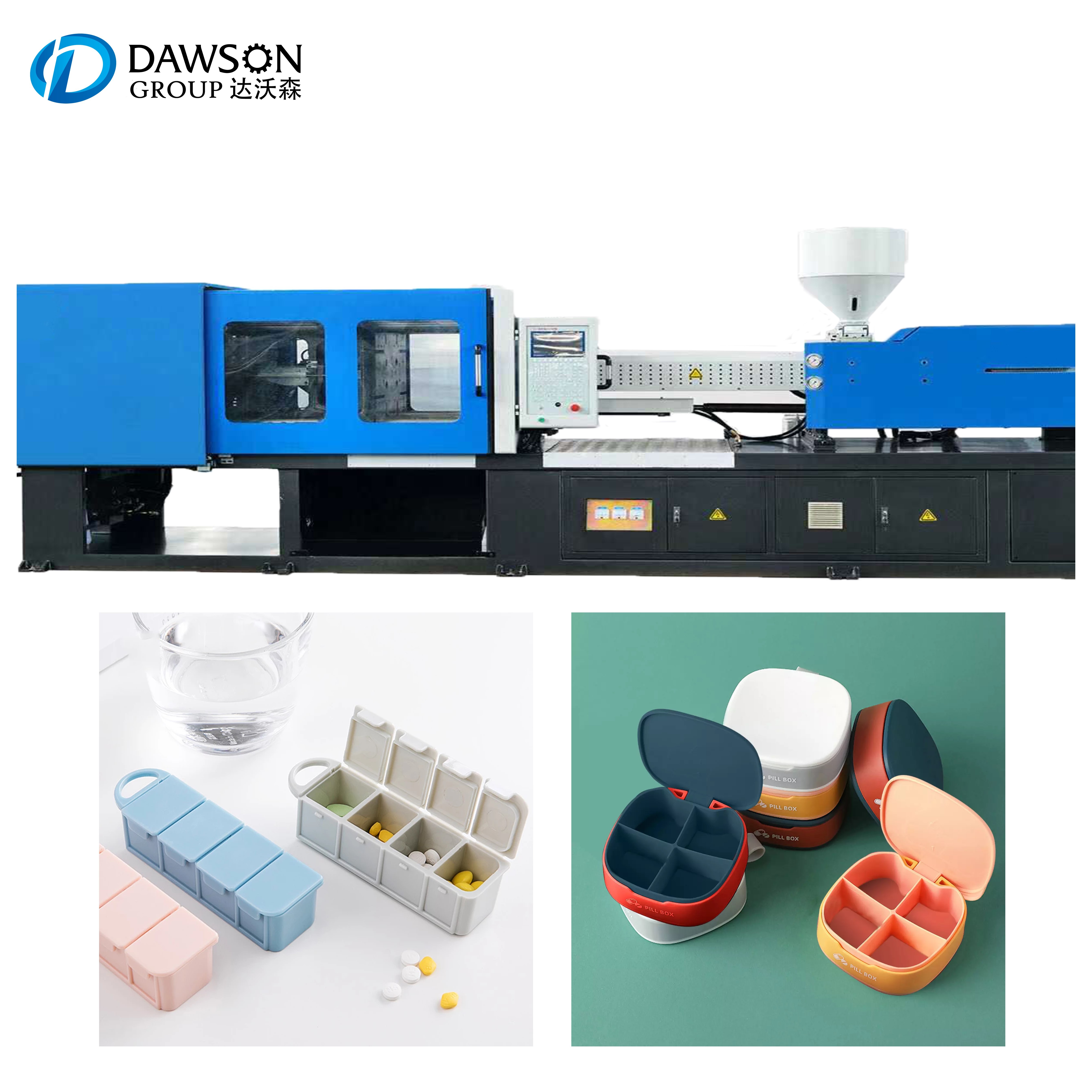 Weekly Pill Organizer Small Drug Storage Dispenser Box Manufacturing Injection Molding Moulding Machine