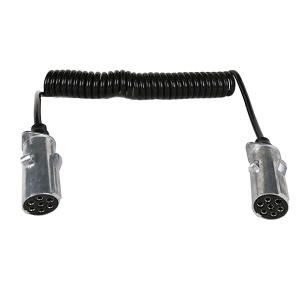 China Precision 7 Pin Coiled Trailer Cable 24v N Type Metal Coiled Mains Cable ISO/TS1185 wholesale