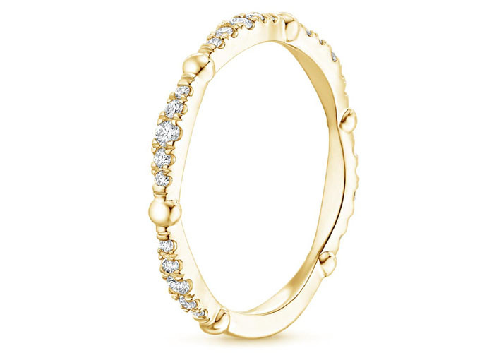 Pave Full Diamond 14K Yellow Gold Jewelry 0.67ct G-H VS1 Clarity