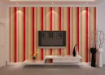 Washable Living Room Striped Wallpaper / Modern Embossed Wall Coverings , CE CSA
