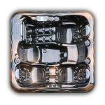 Acrylic Massage Bath Spa Hot Tub With Air Jets Massage For 5 People