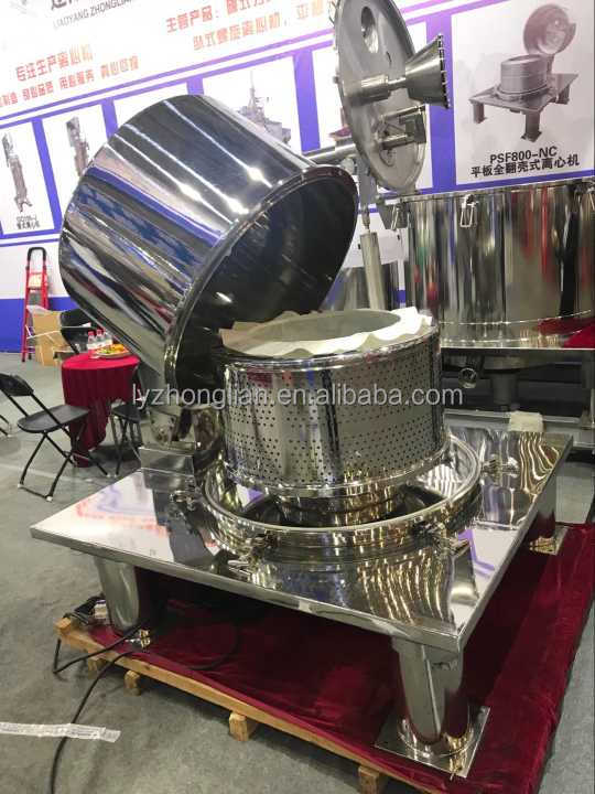 Platform base flat industrial centrifuge honey wax separator centrifugal machine for gypsum and oxalic acid separation