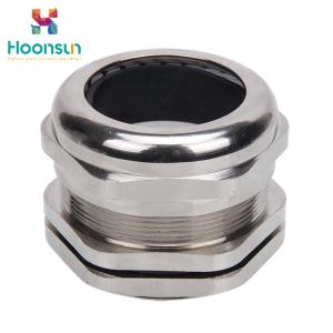 China IP68 Metric Bickel Plated Brass Metal Cable Gland / Straight Electrical Cable Gland wholesale