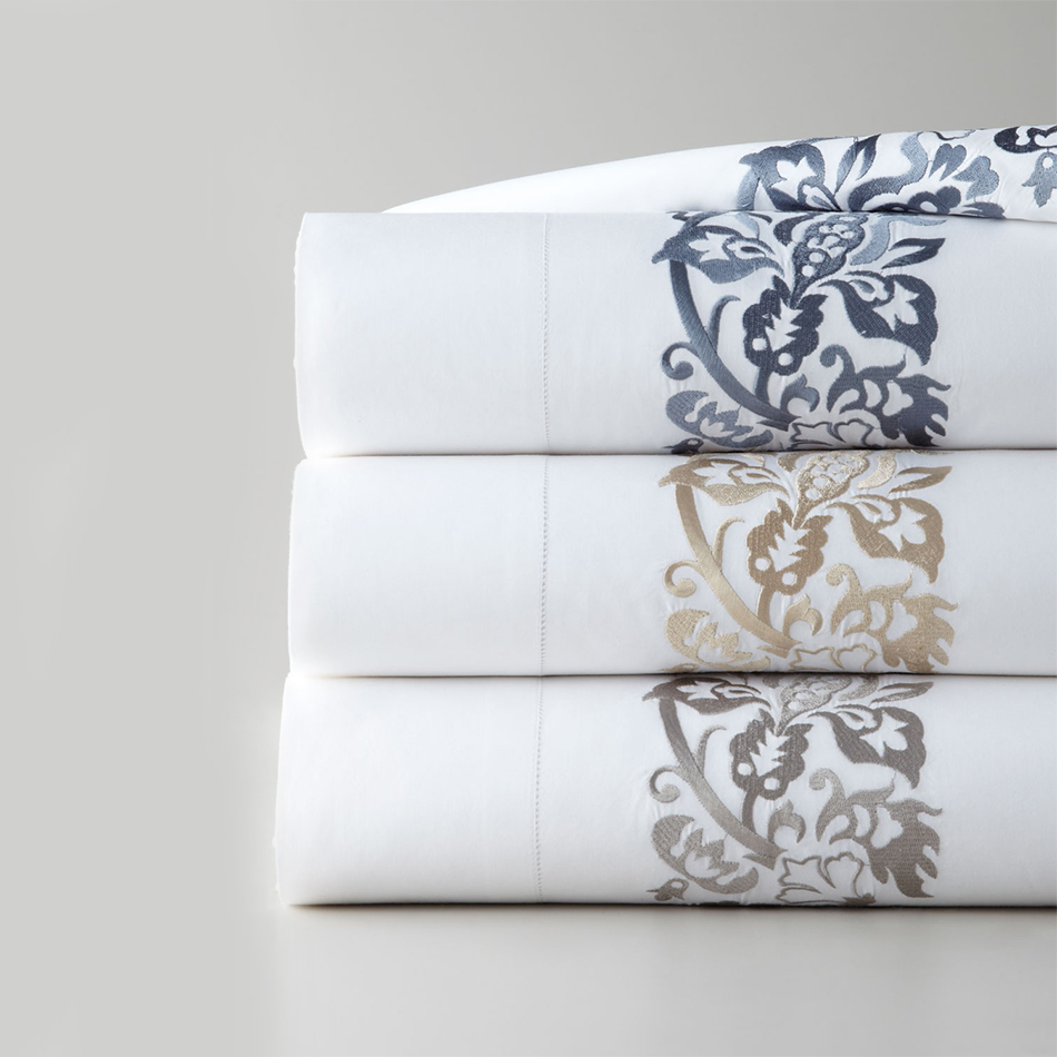 Kids Room Bedding Set 100% Polyester Rope Embroidery Stripe Bed Sheets 3pcs and 4pcs