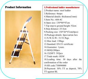 China Stainless Steel 1mm Multi Purpose Folding Ladder wholesale