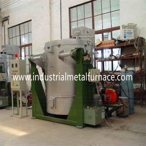 China Tilting 400kg/H Oil Fired Melting Industrial Aluminum Melting Furnace For Metal Scraps wholesale