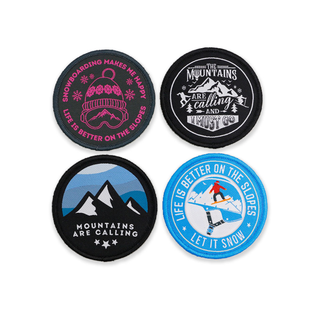 Embroidery Woven Patch Label Sew On Applique Polyester Material