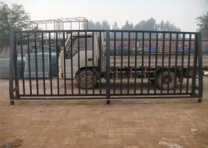 China Low Carbon Steel Pipe Security Garrison Fence Panels Spear Top Steel Fence wholesale