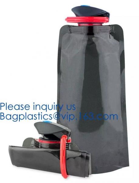 600ML Foldable Silicone Water Bottle Eco-friendly Bicycle Sport Water Bottle Collapsible Silicone Water Bag bagease pac