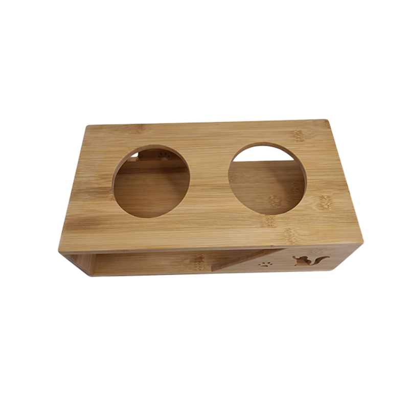 Single Tier Natural Bamboo Feeder for Protecting Animal's Cervical Spine Direct Sale