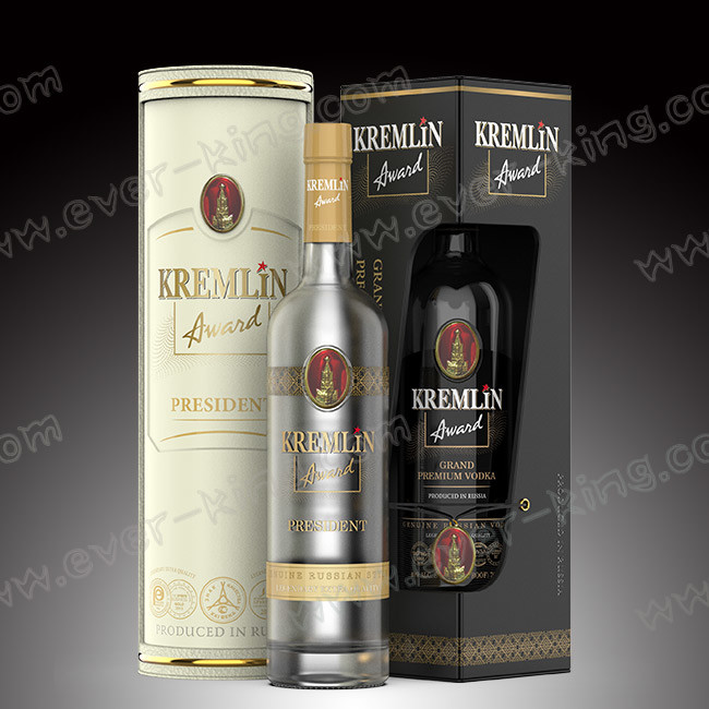 OEM 750ML Embossing Flint Glass Bottle For Luxury Liquor