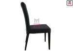 Urban-Style Metal Frame Black Leatherette Padded Armless Dining Chair