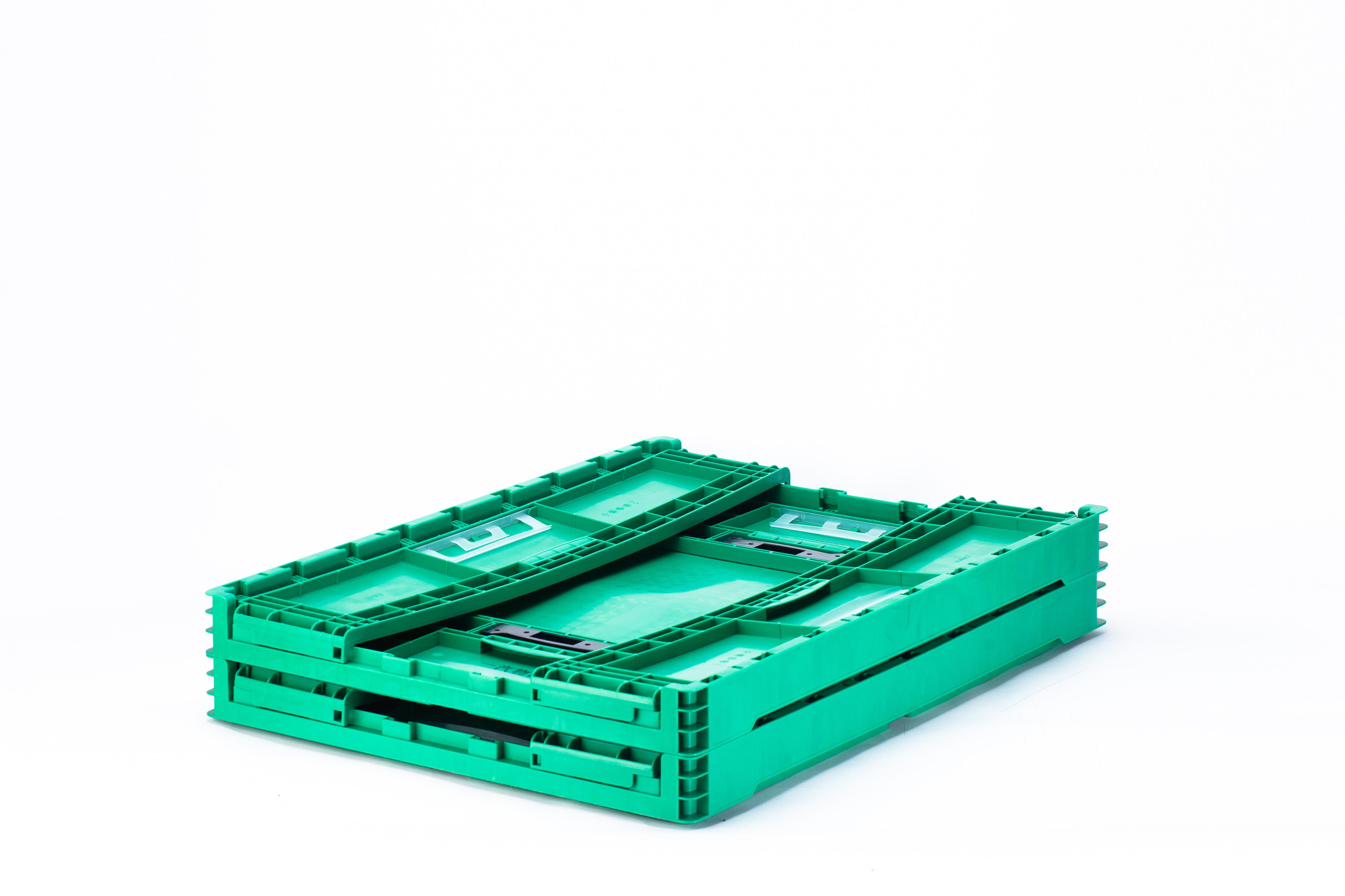 EU Industry Turnover Foldable Solid Storage Crate in Solid Box Style with Foldable Design