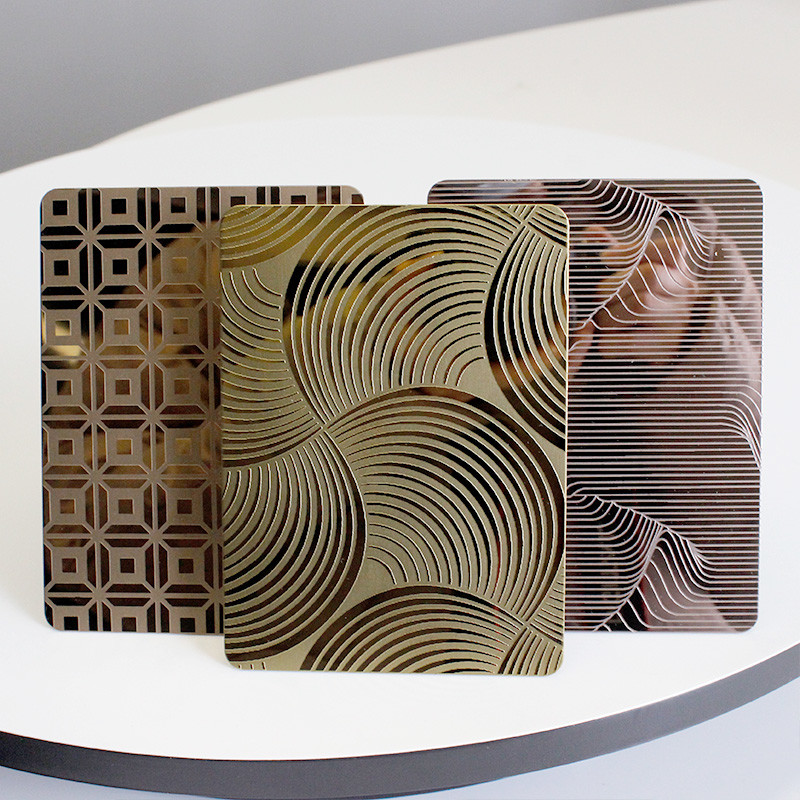 Mirror Etched Stainless Steel Wall Cladding Sheet For Decoration