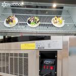 Marble Base Deli Refrigeration Equipment Glass Display Case Refrigerated 12.3 Cu