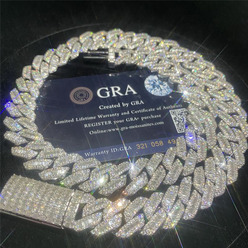 Icy Letter Miami Cuban Link Chain Charm Pendant Custom Name Cuban Link Chain