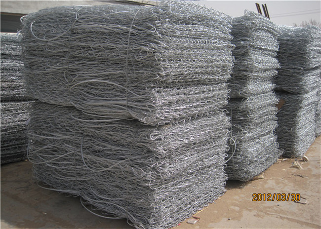 Galfan Zn Al Coated Hexagonal Wire Mesh Gabion 100x100x100mm Galvanized