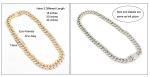 Jewelry Manufactuer Iced Out Paved Rhinestone Miami Curb Cuban Chain Necklace