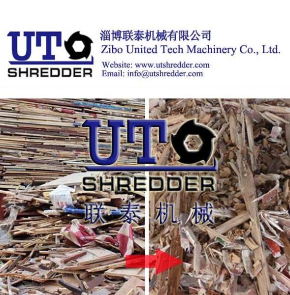 hot sale Waste furniture shredder/ double shaft shredder, wood chipper, waste