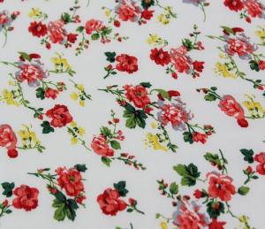 China Woven Technics and Plain Style flower printed chiffon fabric wholesale