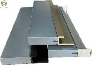 China Slim Profile 75mm Aluminium Cabinet Handles With Non-Slip Coating wholesale