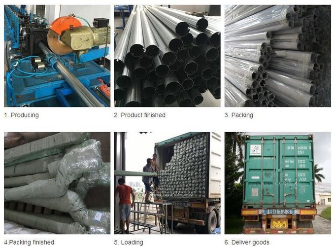 70mm Galvanized Carefree Awning Tube Steel Awning Roller Tube Assembly