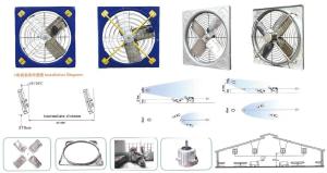 China Steel Frame Exhaust Cooling Fan Cattle Sheds Dairy Cow House Hanging Type Suspension wholesale
