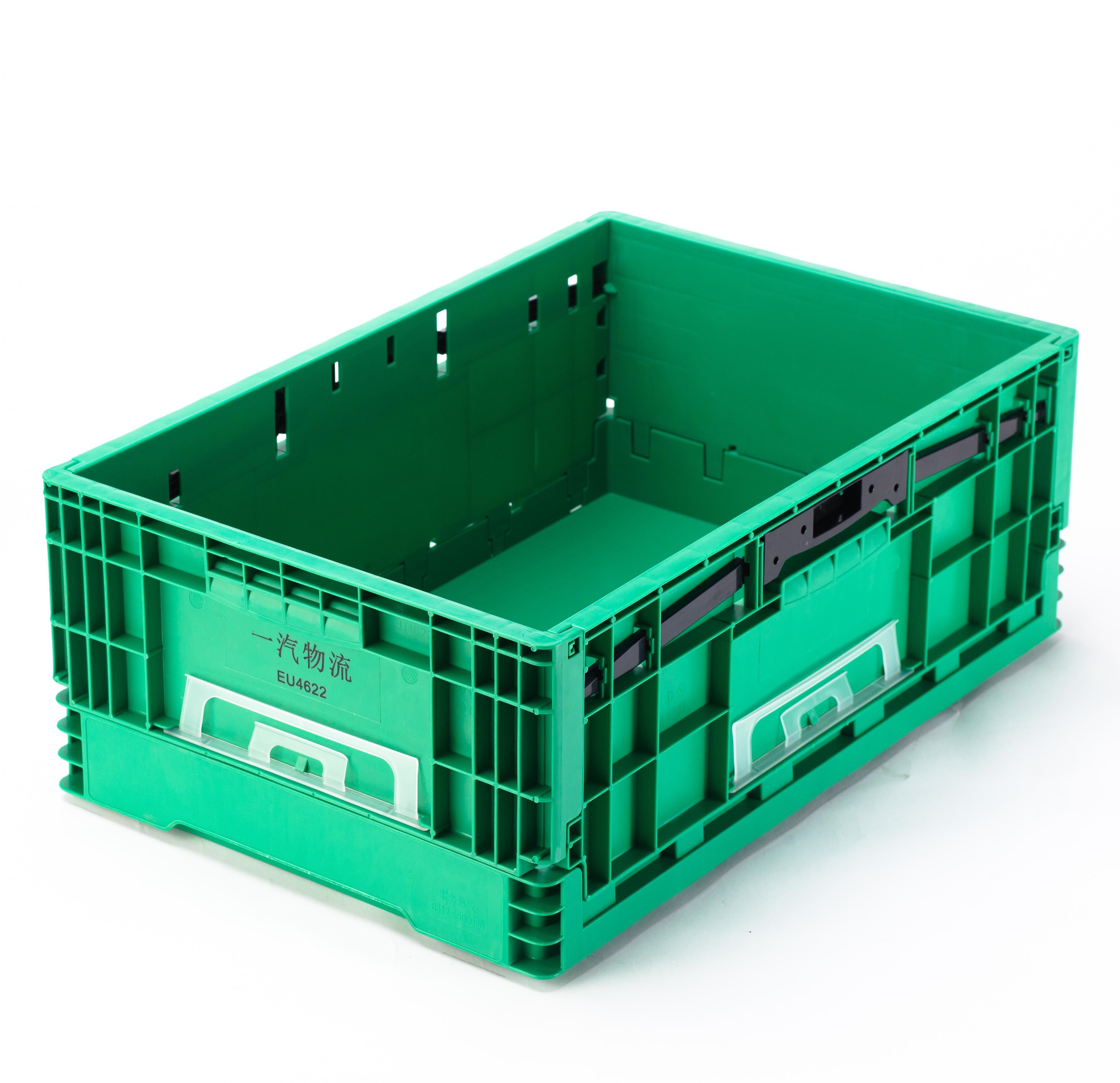Foldable Stackable EU Plastic Parts Crate Eco-Friendly Moving Box for Easy Transport